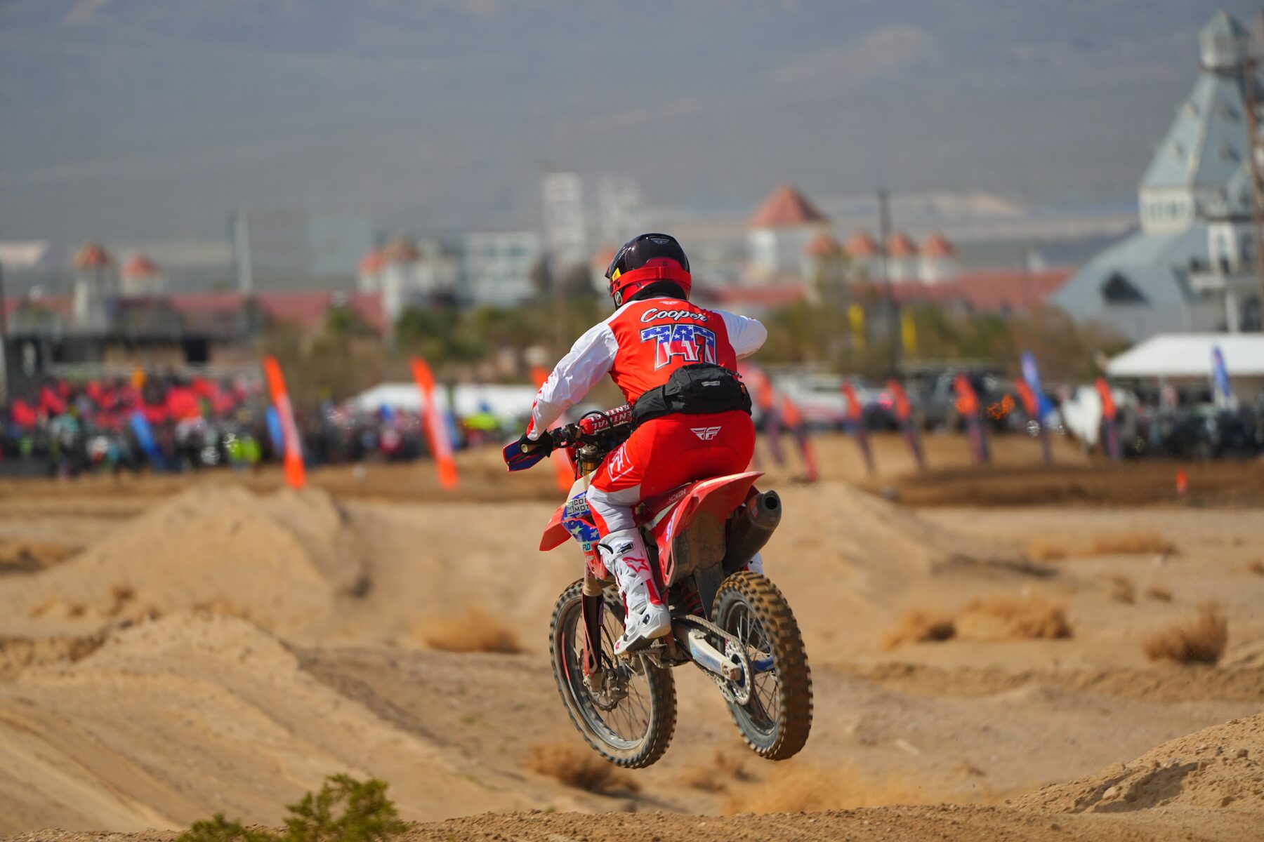 Wyatt Cooper jumping a motocross track